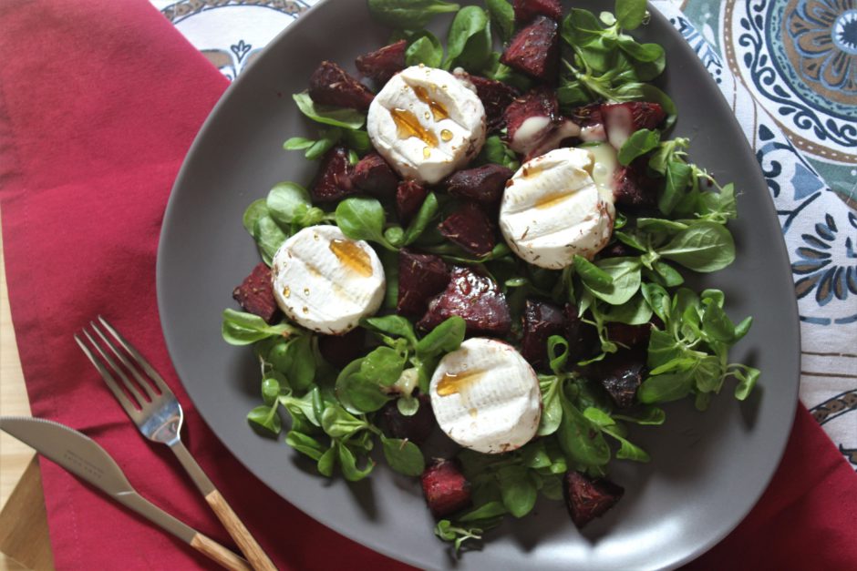 insalata di barbabietole e tomini