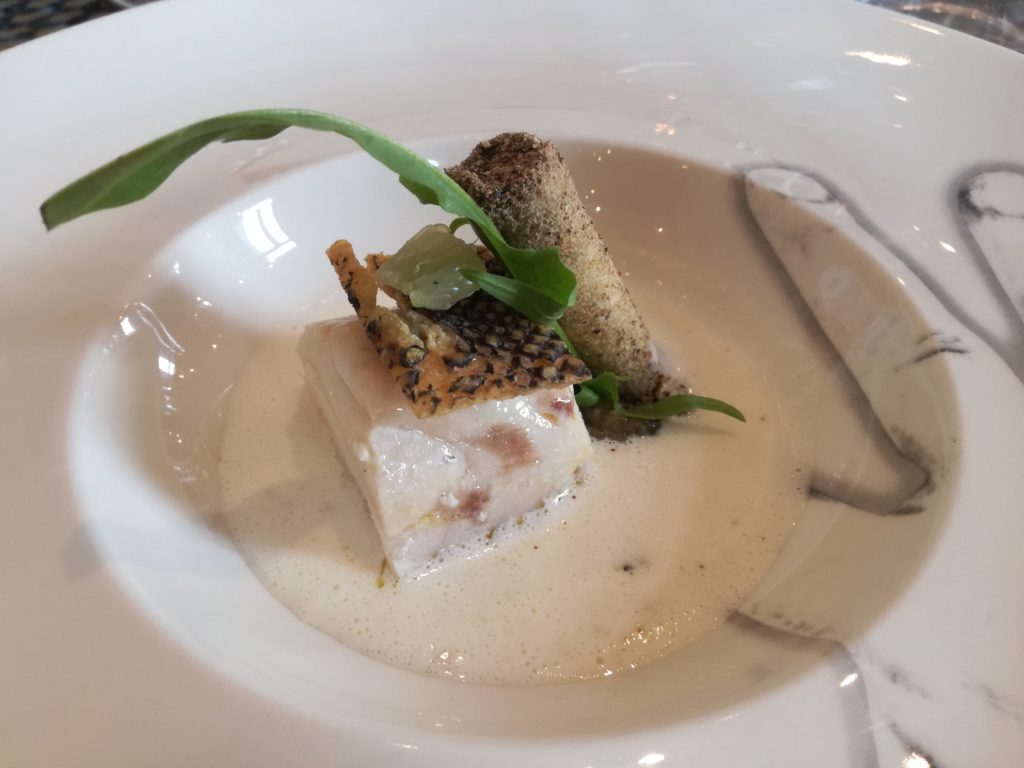 morone con latte di cocco e mozzarella di bufala