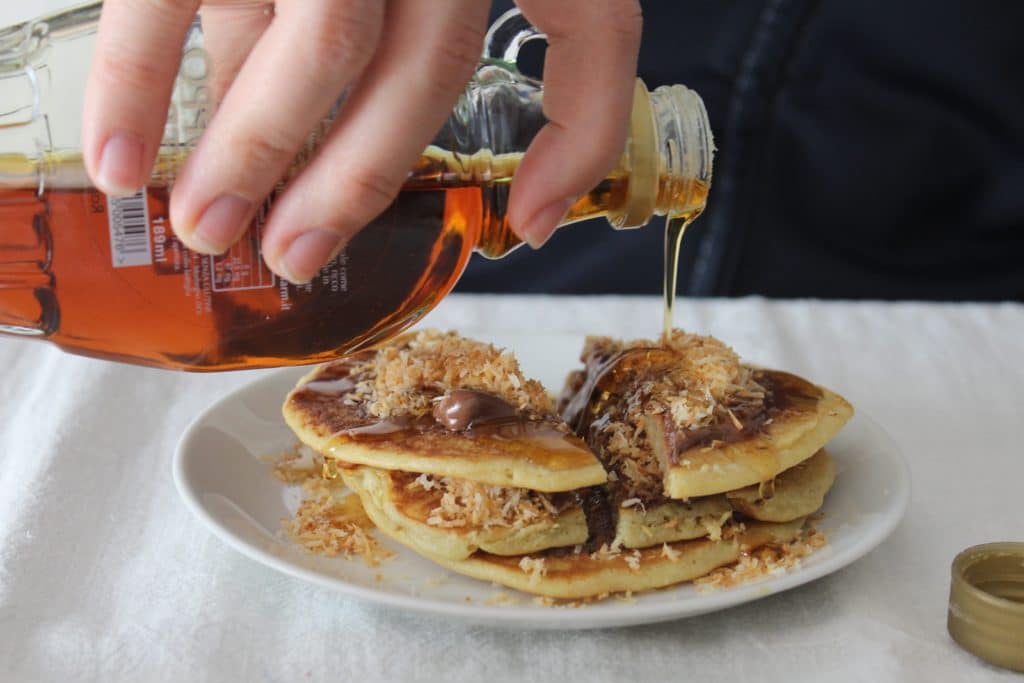 pancakes e sciroppo d'acero