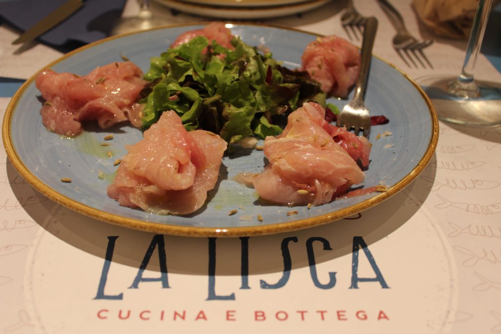 carpaccio di ricciola