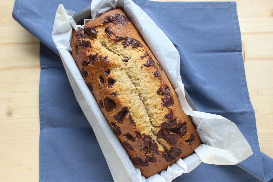 plumcake al cocco con cioccolato e menta