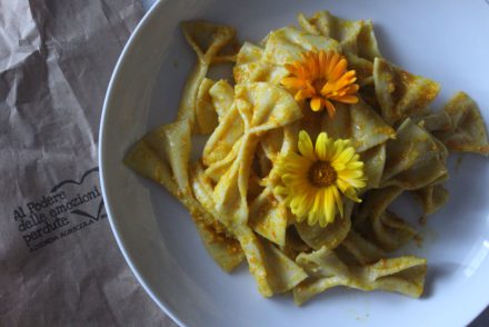 pasta con pesto di calendula