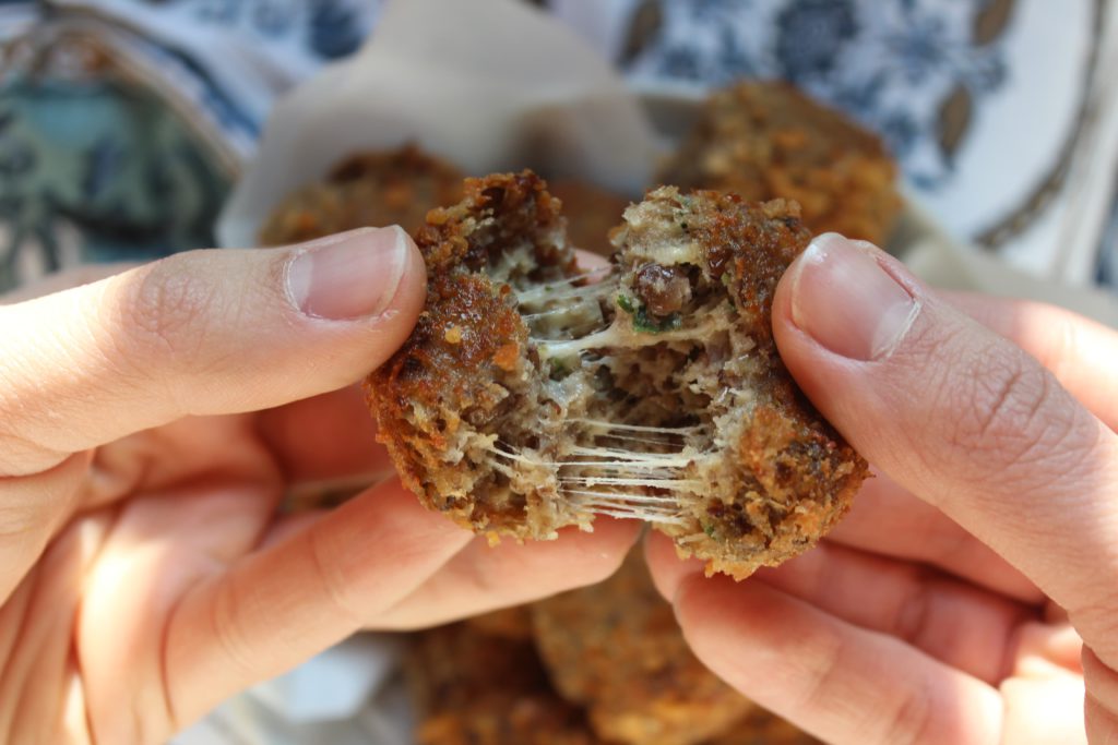 polpette di lenticchie e scamorza