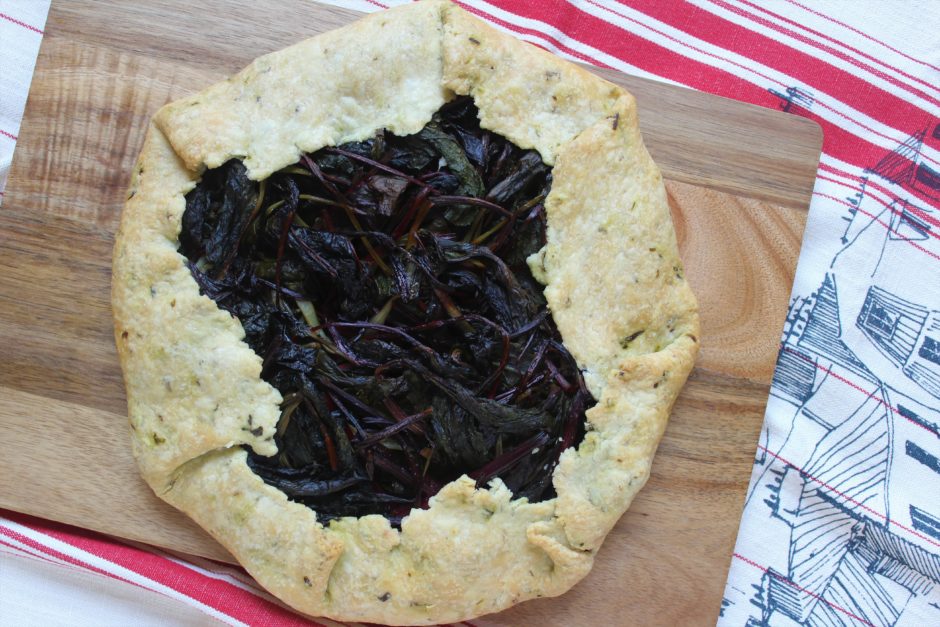 galette aromatica con coste colorate