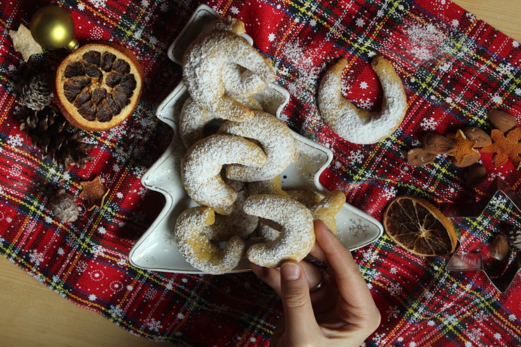 biscotti cornetti alla vaniglia per Natale