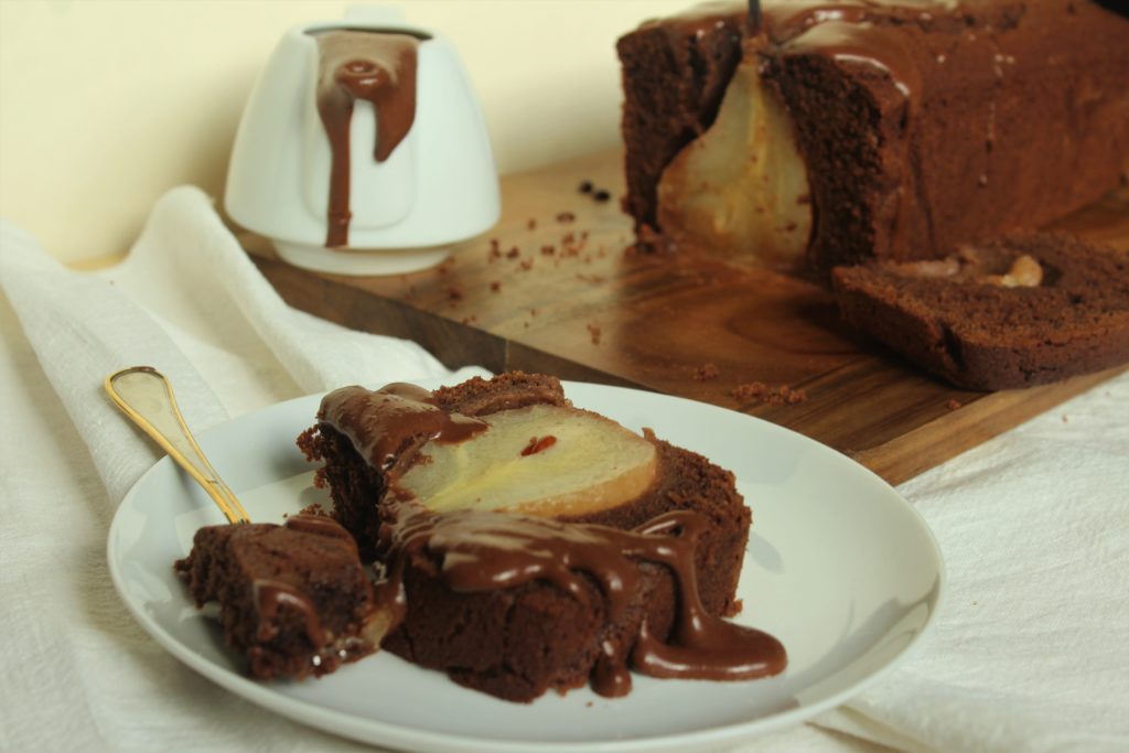 plumcake pere e cioccolato