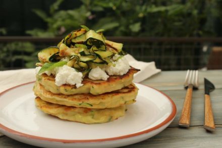 pancakes salati con ricotta e zucchine