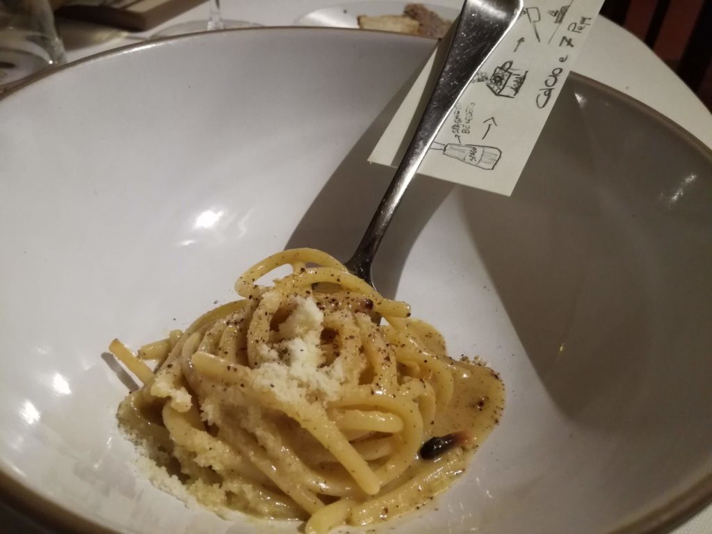 pasta cacio e 7 pepi