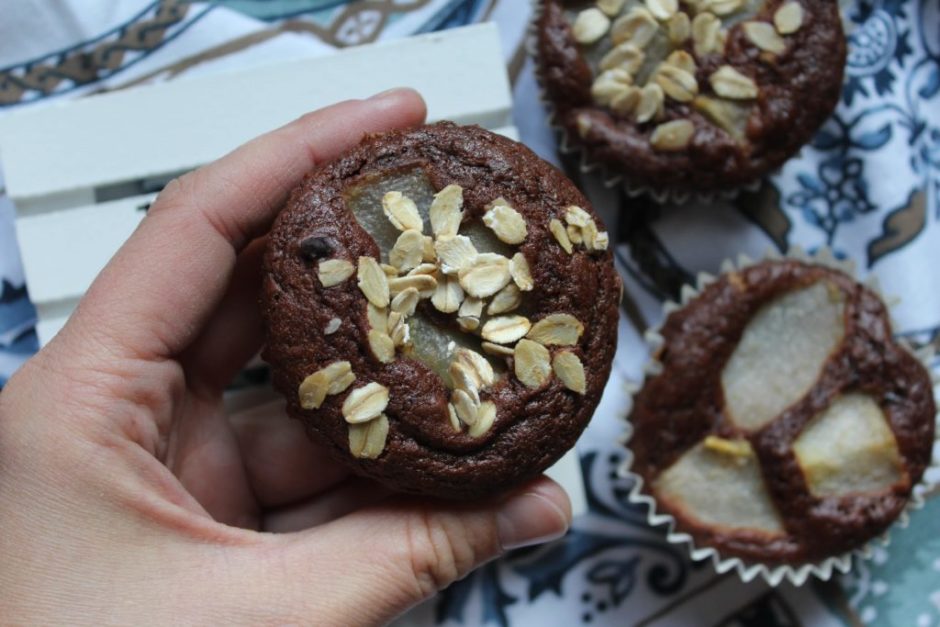 muffin pere e cioccolato