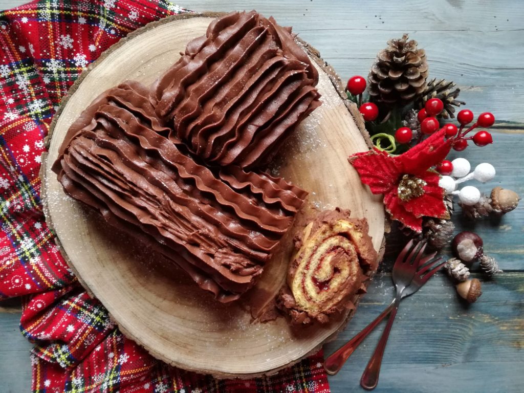 tronchetto al cioccolato francese