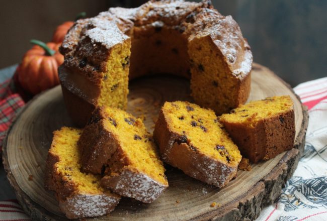 ciambella alla zucca e gocce di cioccolato